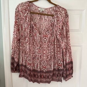 Size large lucky brand boho blouse